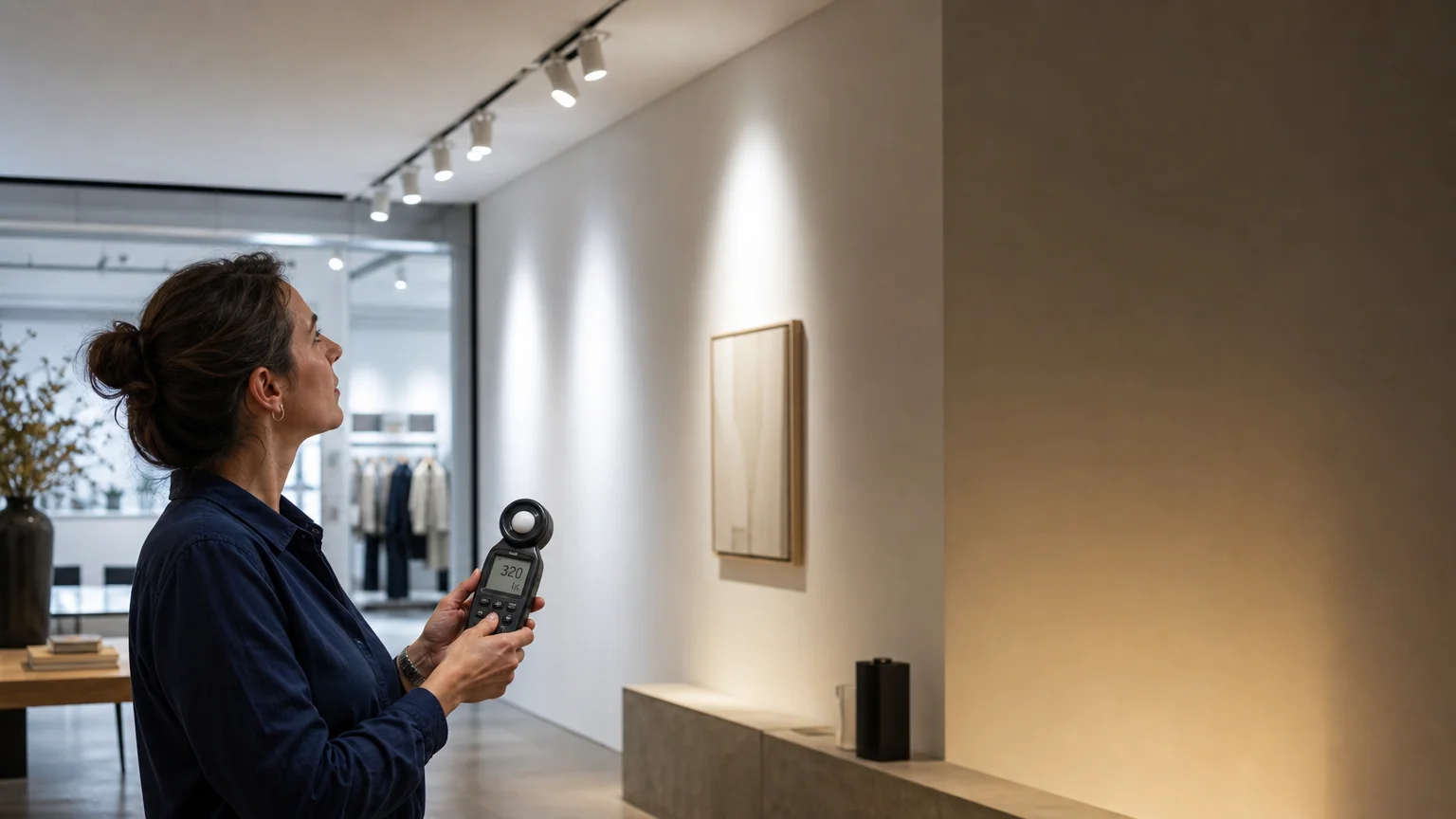 Diagnostic d’un éclairage professionnel dans un espace intérieur
